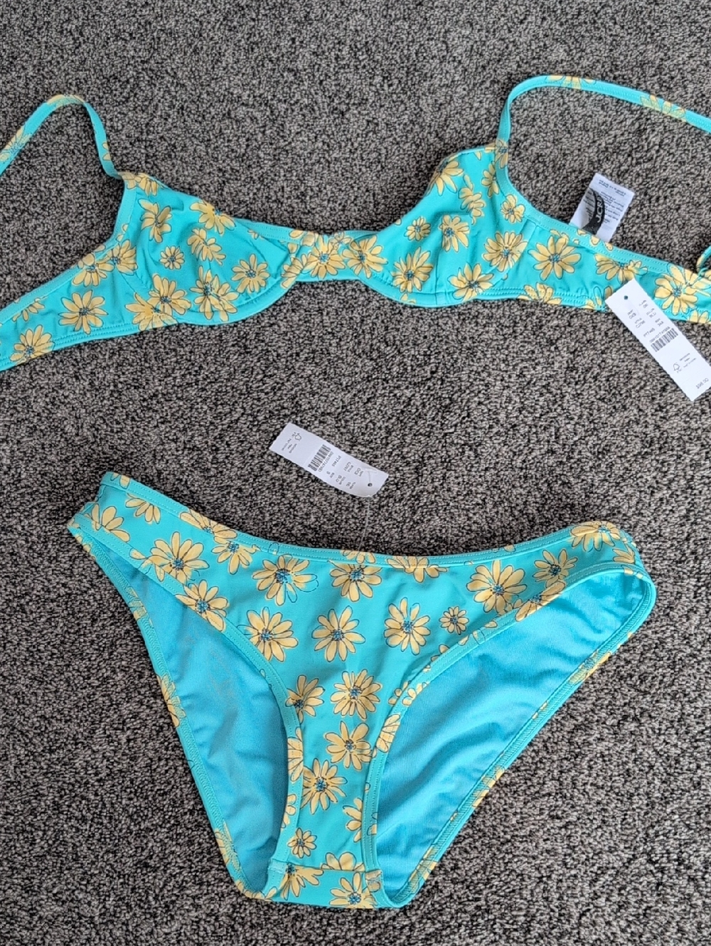 J. Crew 1993 Bikini Set with Retro Daisy Print